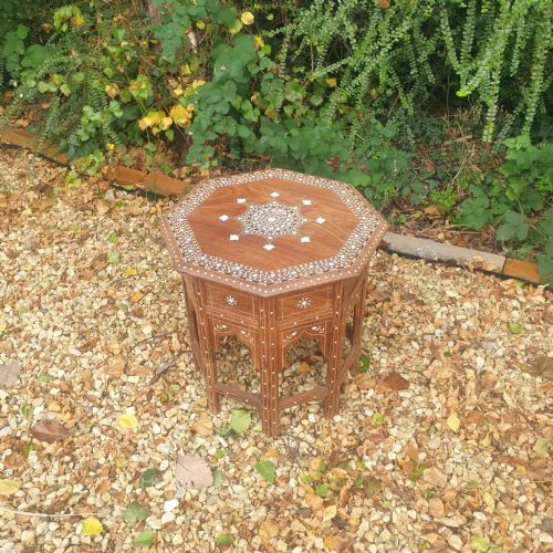 Inlaid Indian Occasional Table.