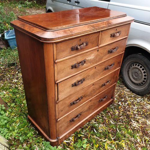 LARGE VICTORIAN MAHOGANY CHEST OF DRAWERS - ADDITIONAL PHOTO 3