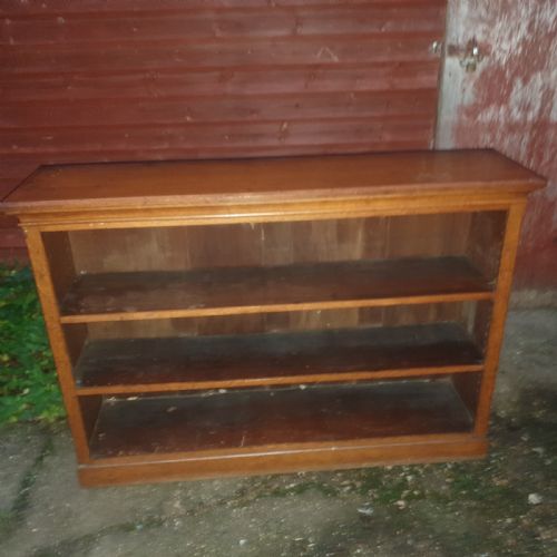 Late Victorian Oak Open Bookcase