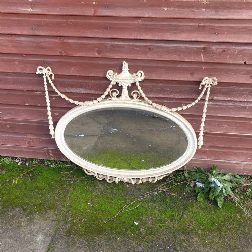 Edwardian Painted Gesso Wall Mirror