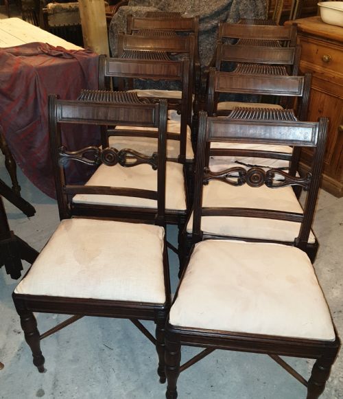 Set of Eight Regency Scottish Dining Chairs