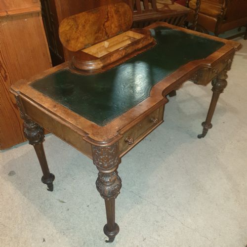 Victorian Walnut Writing Table.