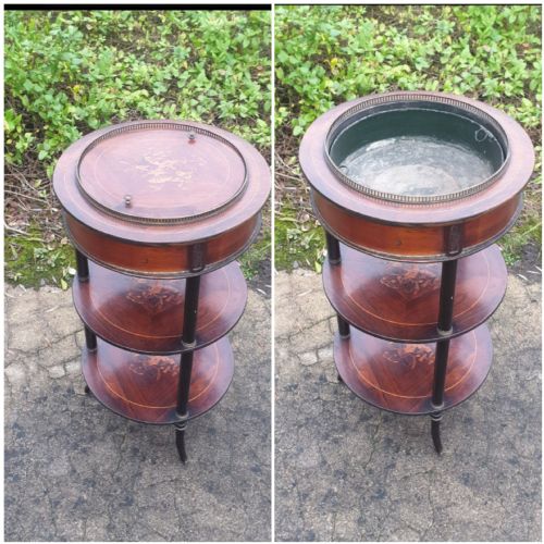 Late Victorian Inlaid Rosewood Jardinere Planter