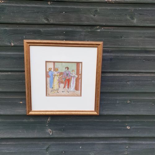 PAIR OF ORIGINAL PAINTED TILES - ADDITIONAL PHOTO 2