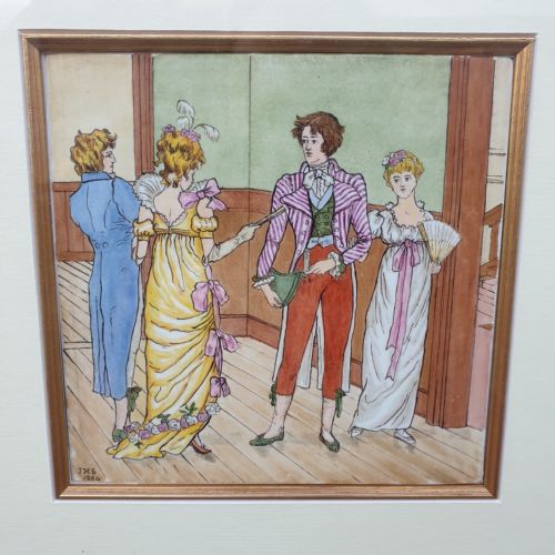 PAIR OF ORIGINAL PAINTED TILES - ADDITIONAL PHOTO 4