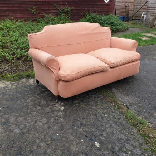 Late Victorian Upholstered Country House Sofa.