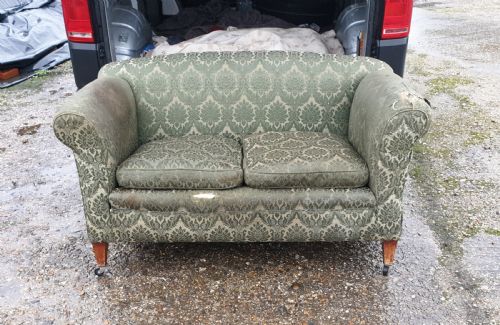 Small Edwardian Drop Arm Cottage Sofa