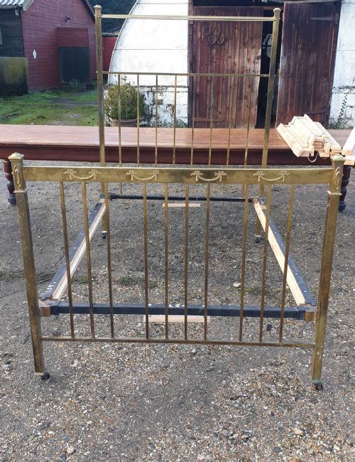 Edwardian Brass Double Bed