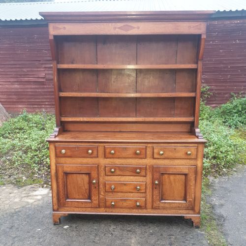 Early Victorian Welsh Oak and Mahogany Dresser