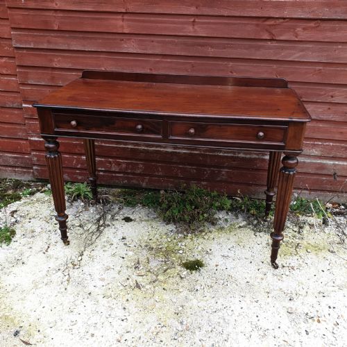 19th Century Mahogany Fluted Leg Side Table.