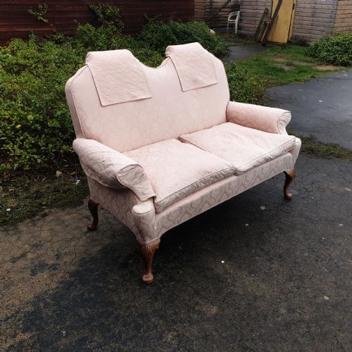Early 20th Century Walnut Country House Upholstered Sofa