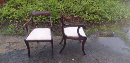 Good Pair of Regency Mahogany Armchairs.
