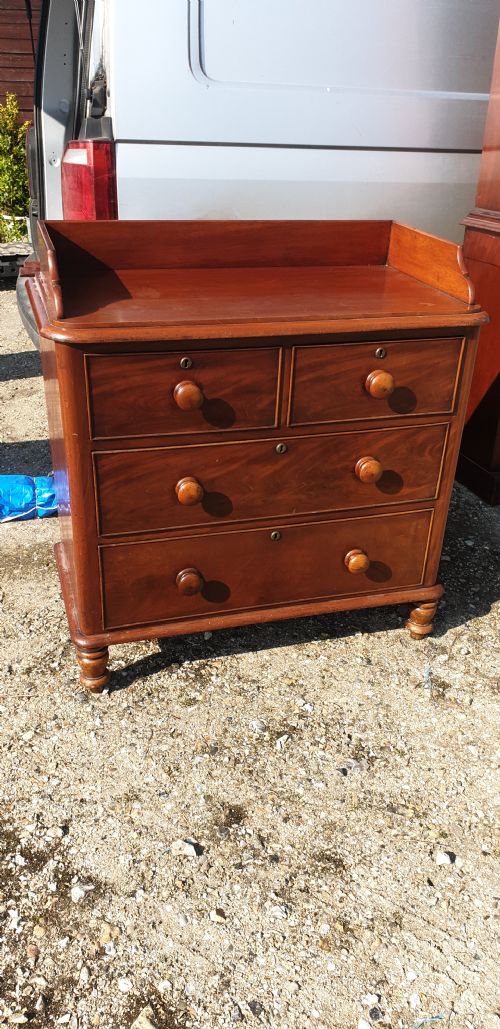 Victorian Mahogany Tray Top Chest of Drawers