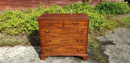 Good Practical Late Georgian Mahogany Chest of Drawers.