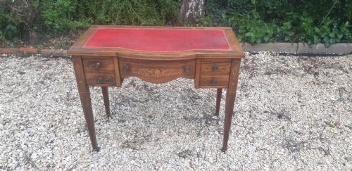 Late Victorian Inlaid Rosewood Writing Table.
