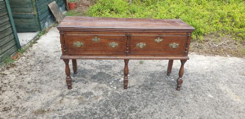 Antique Oak 2 Drawer Dresser Base.