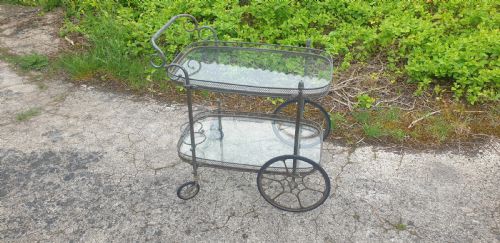 Good Brass and Glass Drinks Trolley.