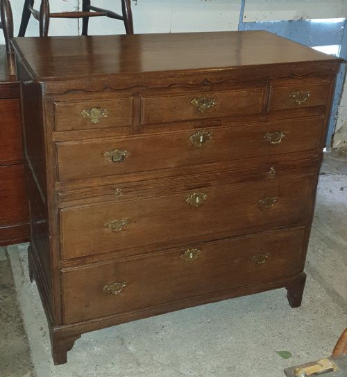 18th Century Georgian Oak Chest with Brushing Slide