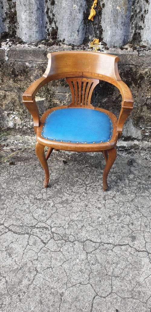 Early 20th Century Oak Desk Armchair