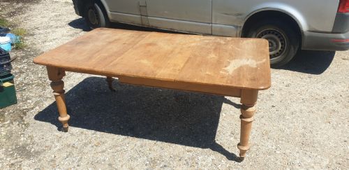 Practical Late Victorian Ash 8 Seater Extending Kitchen Table