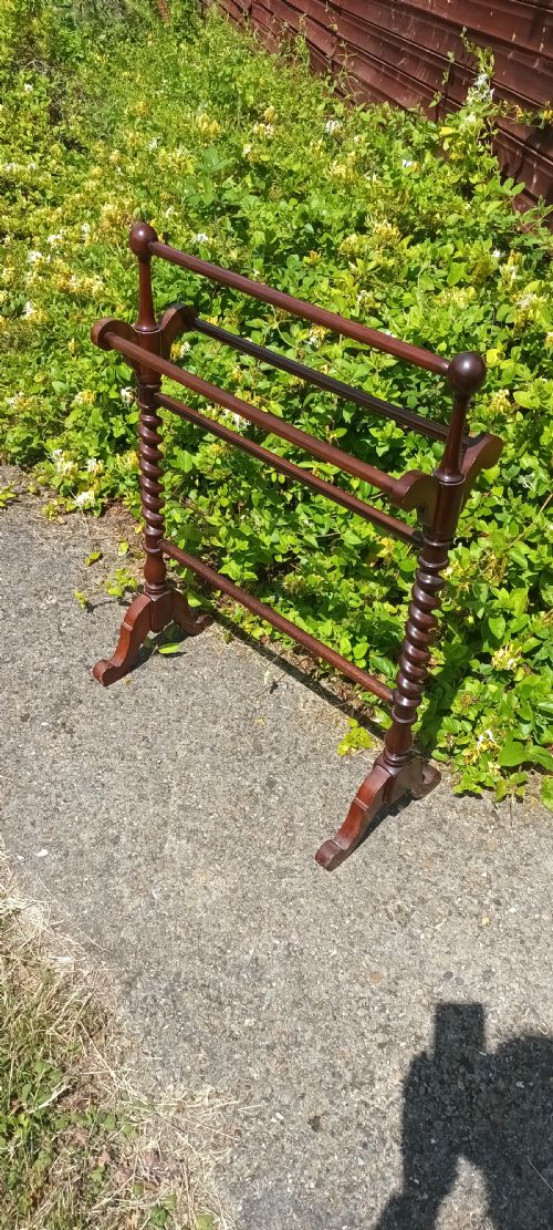 Victorian Mahogany Towel Rail.