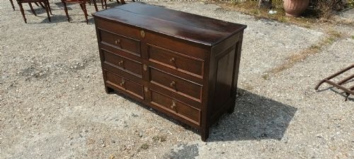 18th Century Panelled Oak Blanket Chest.