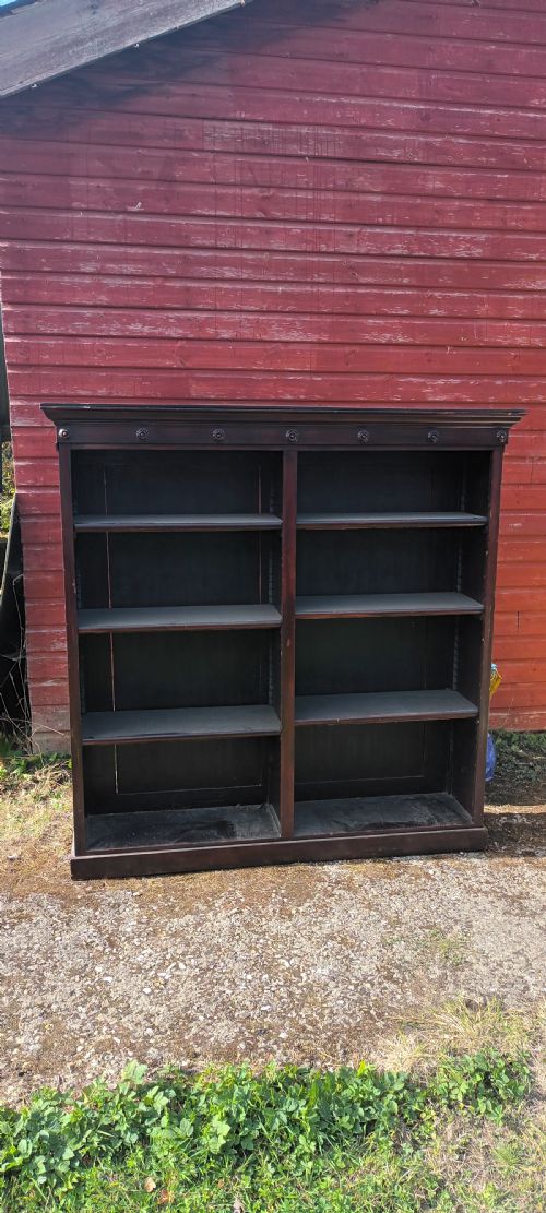 Practical Mahogany Open Front Bookcase.
