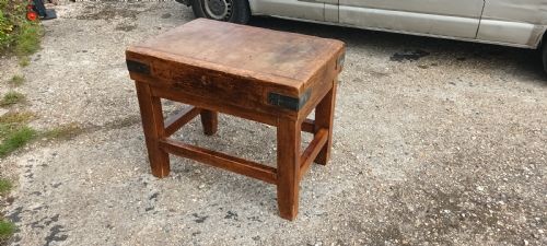 Butchers Block on Stand.