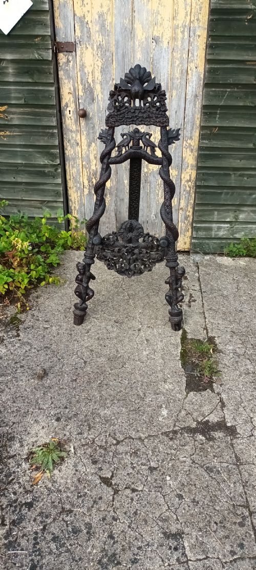 Carved Anglo Indian Picture Display Easel.