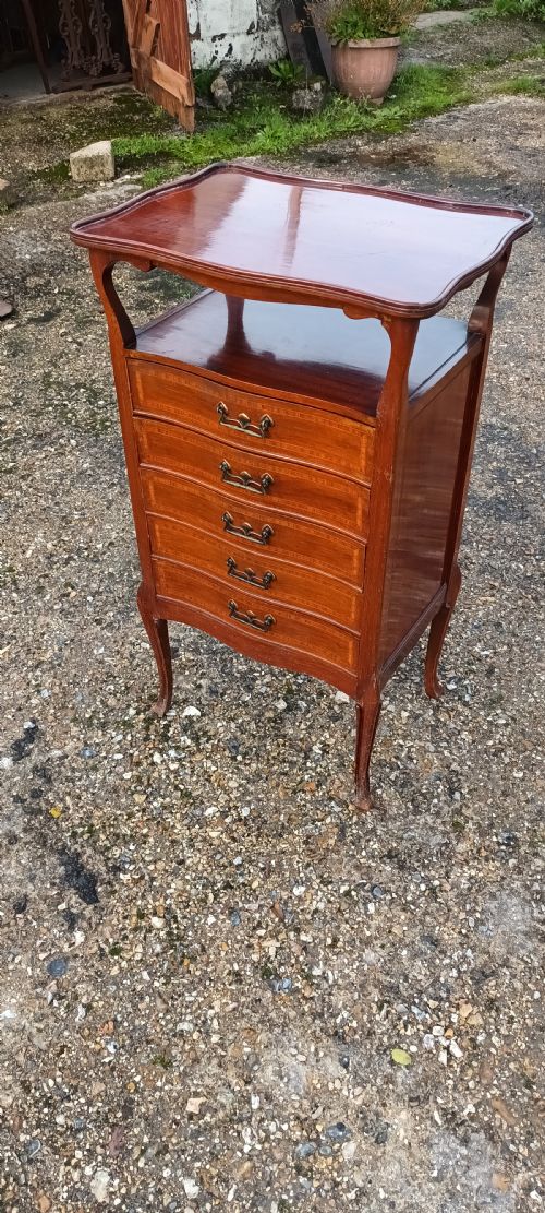 Edwardian Inlaid Mahogany Music Cabinet.