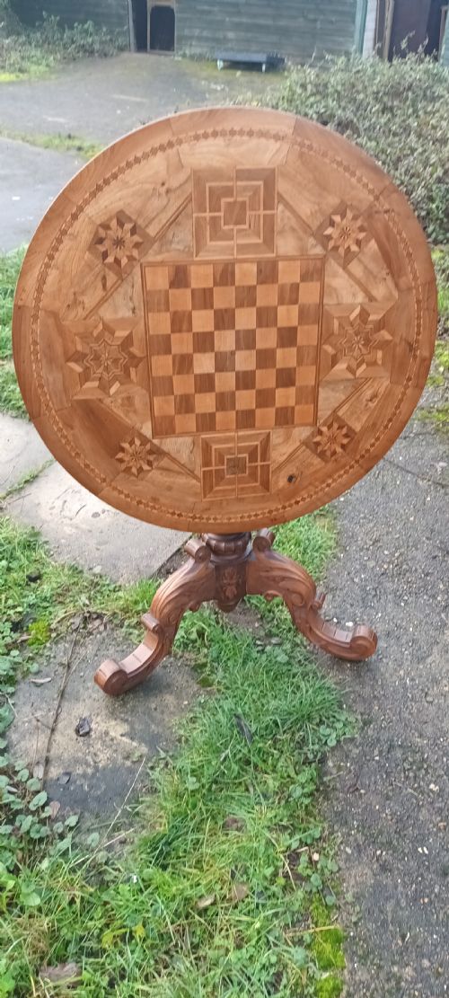 Inlaid Tyrolean Games Table.