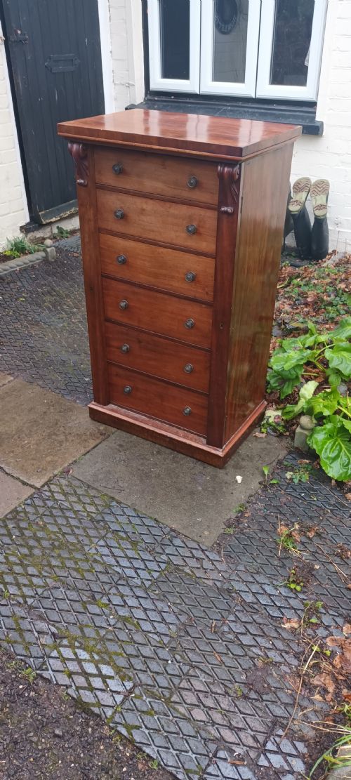 Victorian Mahogany Wellington Chest.