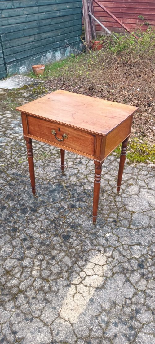 Mahogany Single Drawer Lamp Table.