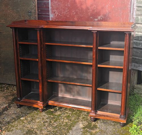 Early Victorian Rosewood Open Bookcase