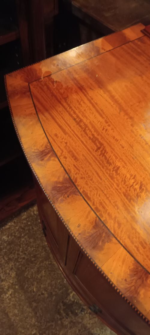 EDWARDIAN INLAID SATINWOOD CABINET FITTED INTERIOR WITH MAKERS LABEL - ADDITIONAL PHOTO 1
