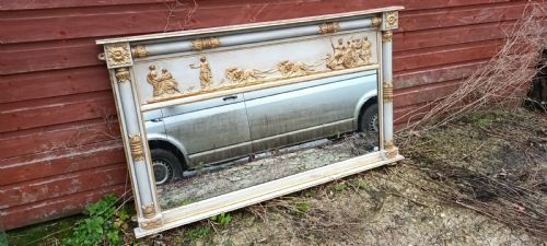 Decorative Regency  Style Overmantel Mirror
