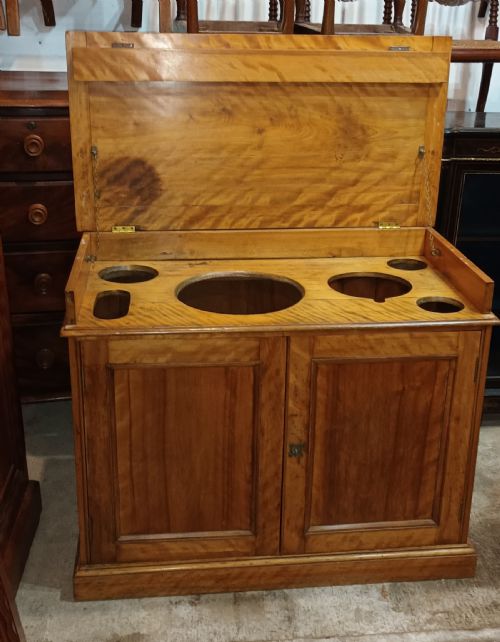 VICTORIAN SATINBIRCH WASHSTAND CABINET - ADDITIONAL PHOTO 9