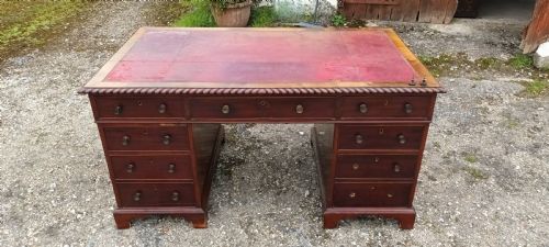 Mahogany Pedestal (Partners) Desk