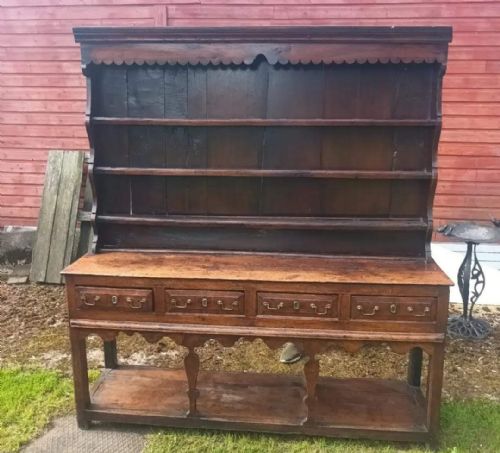 Late Georgian Oak 2 Part Dresser