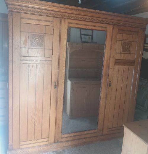 VICTORIAN INLAID ASH WARDROBE - ADDITIONAL PHOTO 11