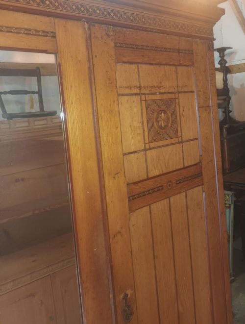 VICTORIAN INLAID ASH WARDROBE - ADDITIONAL PHOTO 16