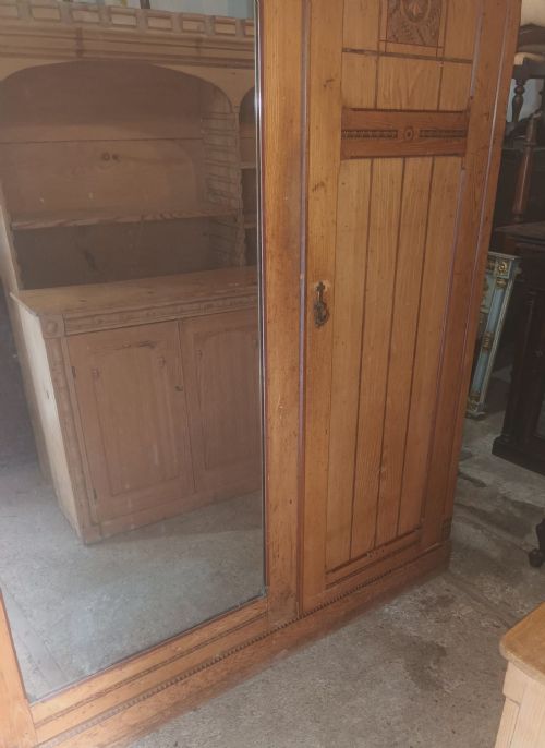 VICTORIAN INLAID ASH WARDROBE - ADDITIONAL PHOTO 17