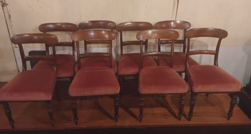 Set of 8 Mid 19th Century Mahogany Dining Chairs.