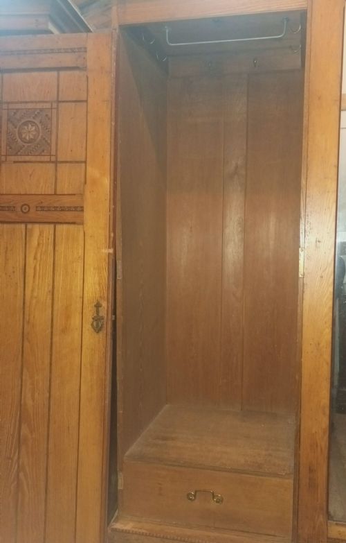 VICTORIAN INLAID ASH WARDROBE - ADDITIONAL PHOTO 23