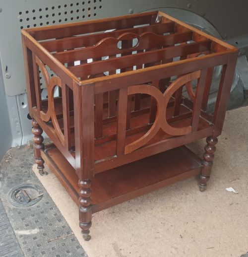 19th Century Mahogany Canterbury.