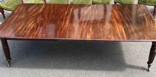 REGENCY MAHOGANY 3 LEAF EXTENDING DINING TABLE - ADDITIONAL PHOTO 5