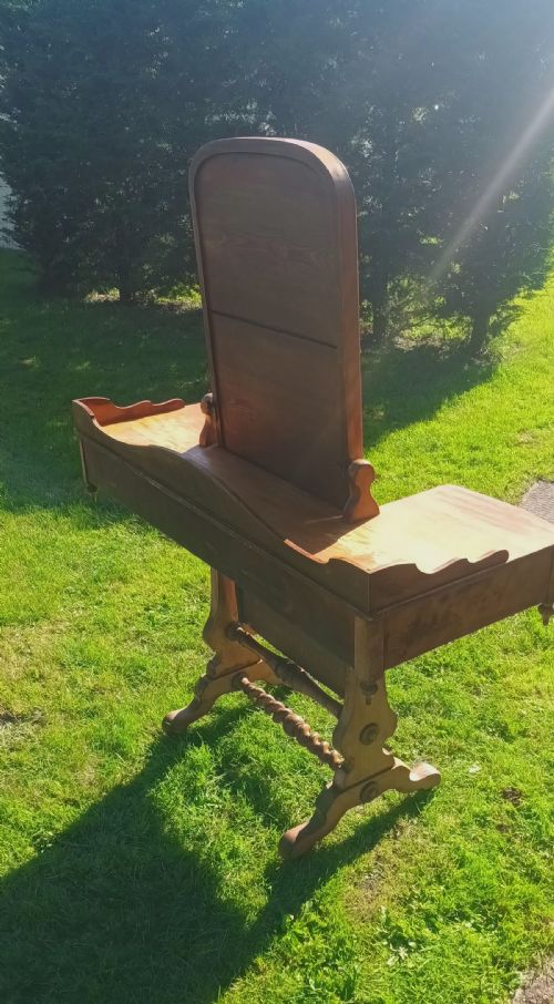 UNUSUAL VICTORIAN SATINBIRCH CHEVAL DRESSING TABLE - ADDITIONAL PHOTO 10