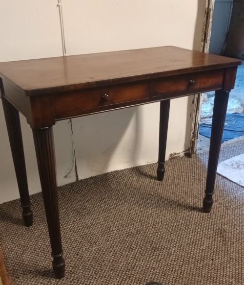 Late Mahogany 2 Drawer Side Table.
