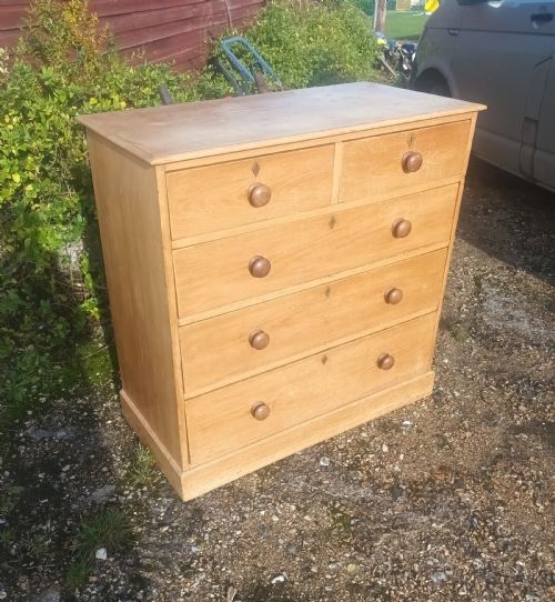 Good Mid Victorian Pine Chest of Drawers.
