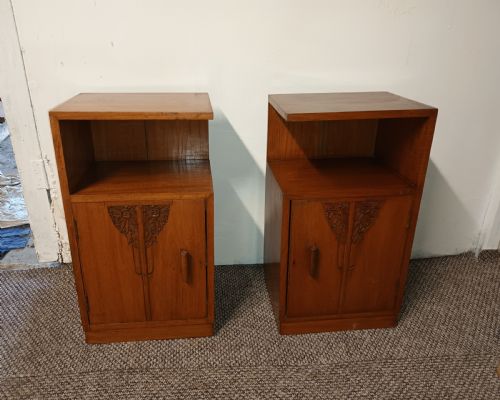 Pair of Art Deco Bedside Cabinets.